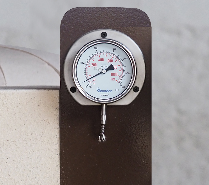 thermomètre de porte de four à bois